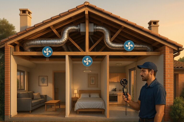 Clim gainable : équilibrage des bouches pour un confort homogène à Montauban